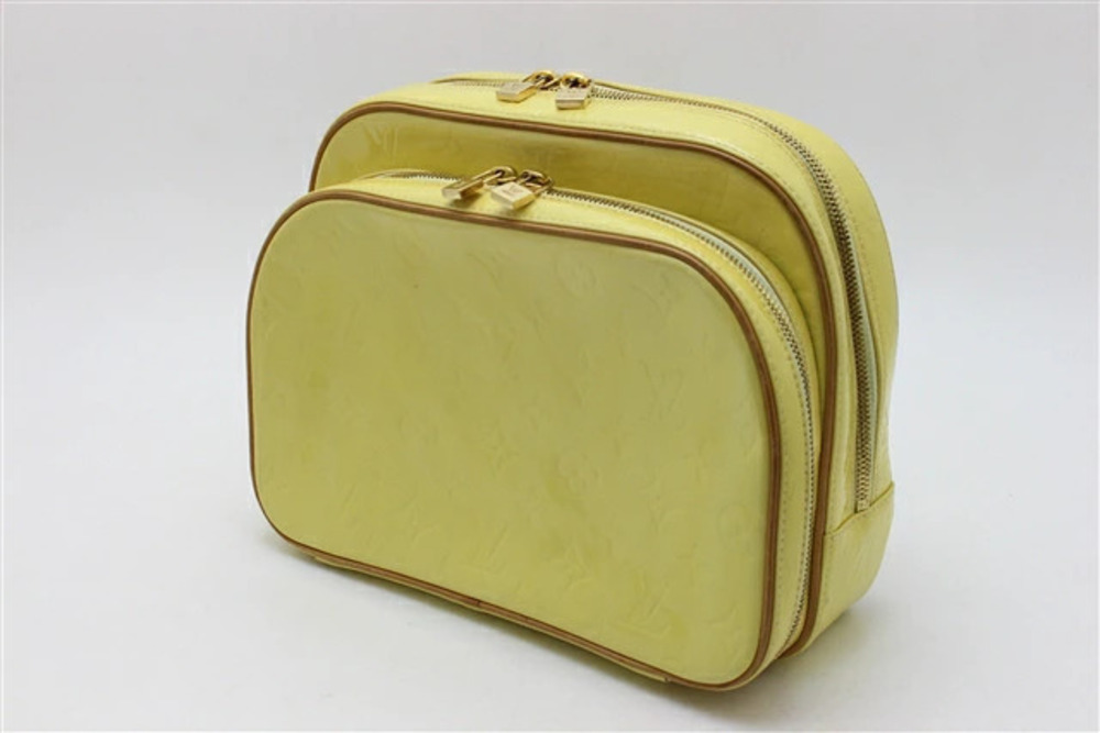 LOUIS VUITTON Monogram Vernis Backpack Murray Lime Yellow